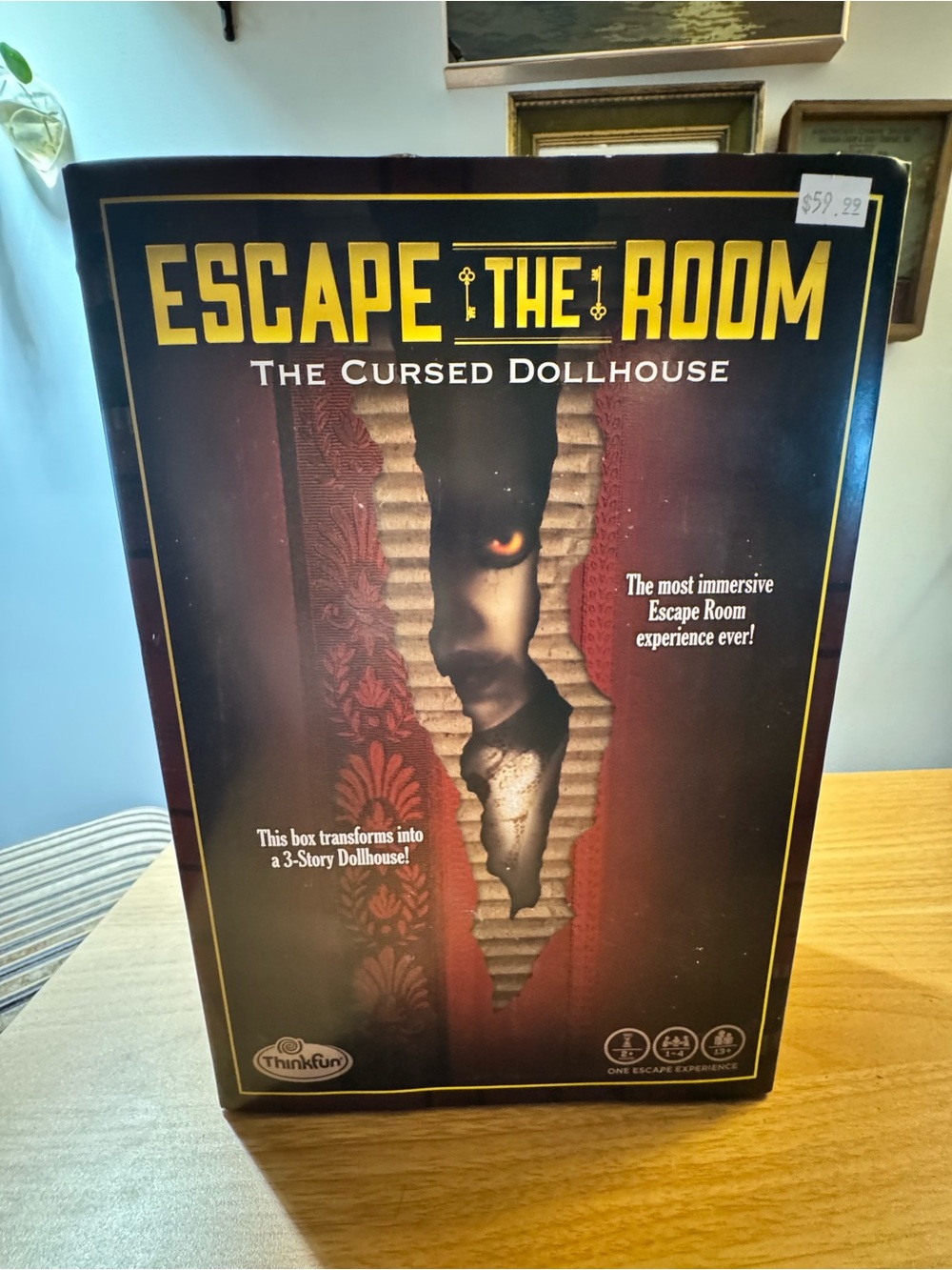 NEW!  Escape The Room: Black and Gold Cursed Dollhouse Game